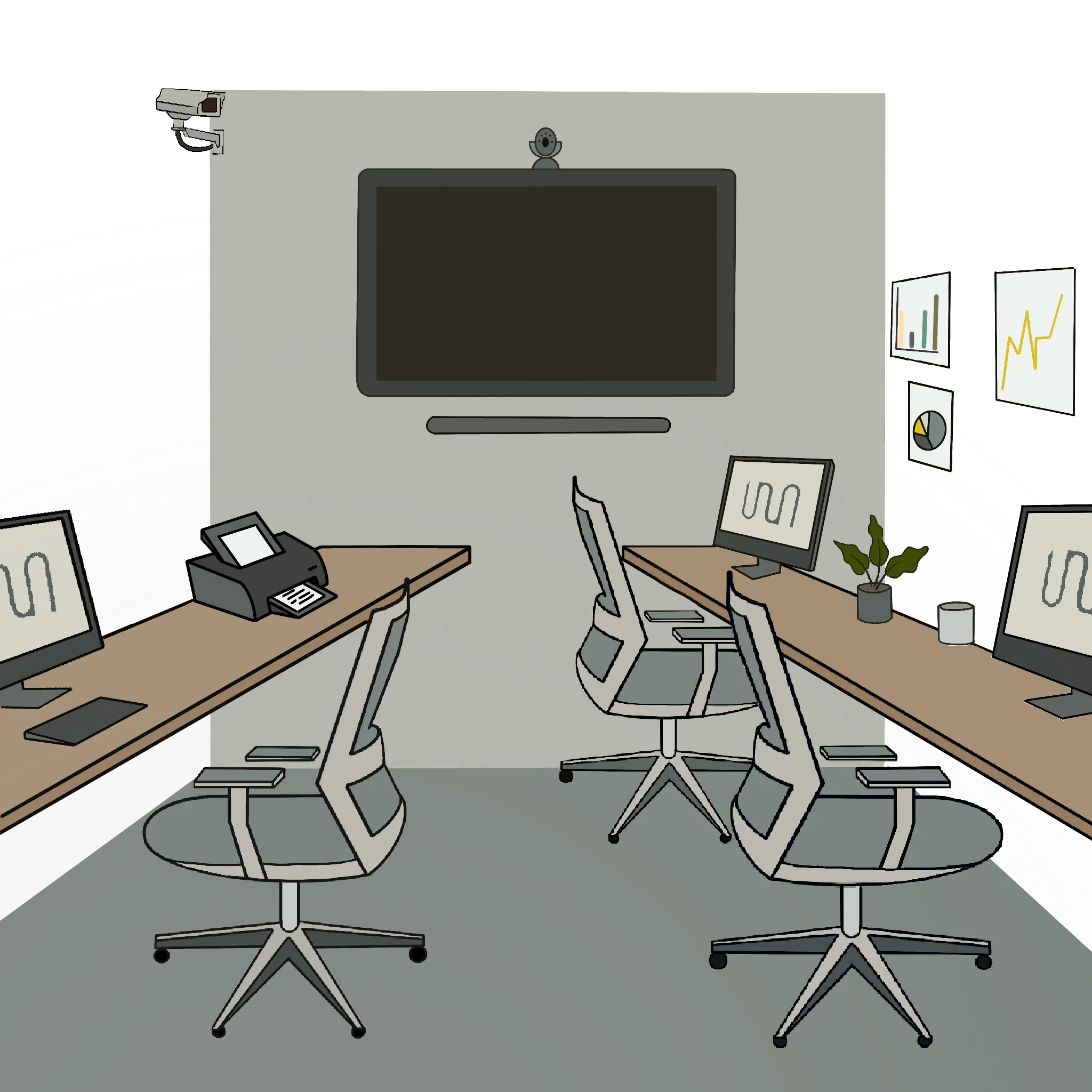 An image of an example office setup by Walker & Munns.