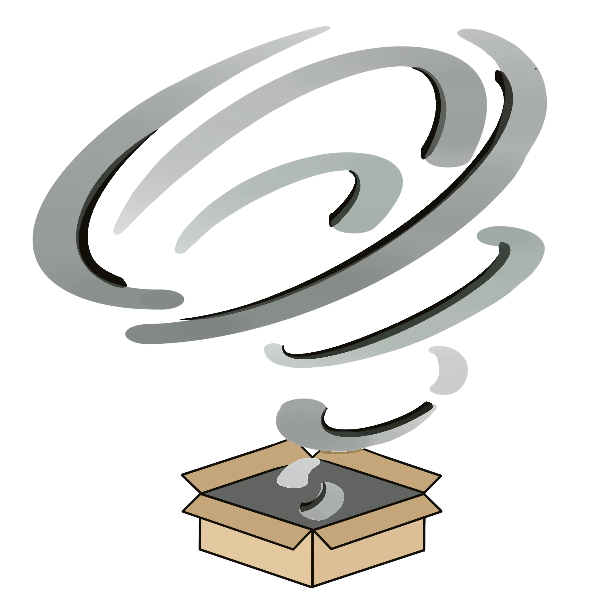 An image of something mystical coming out of a box.